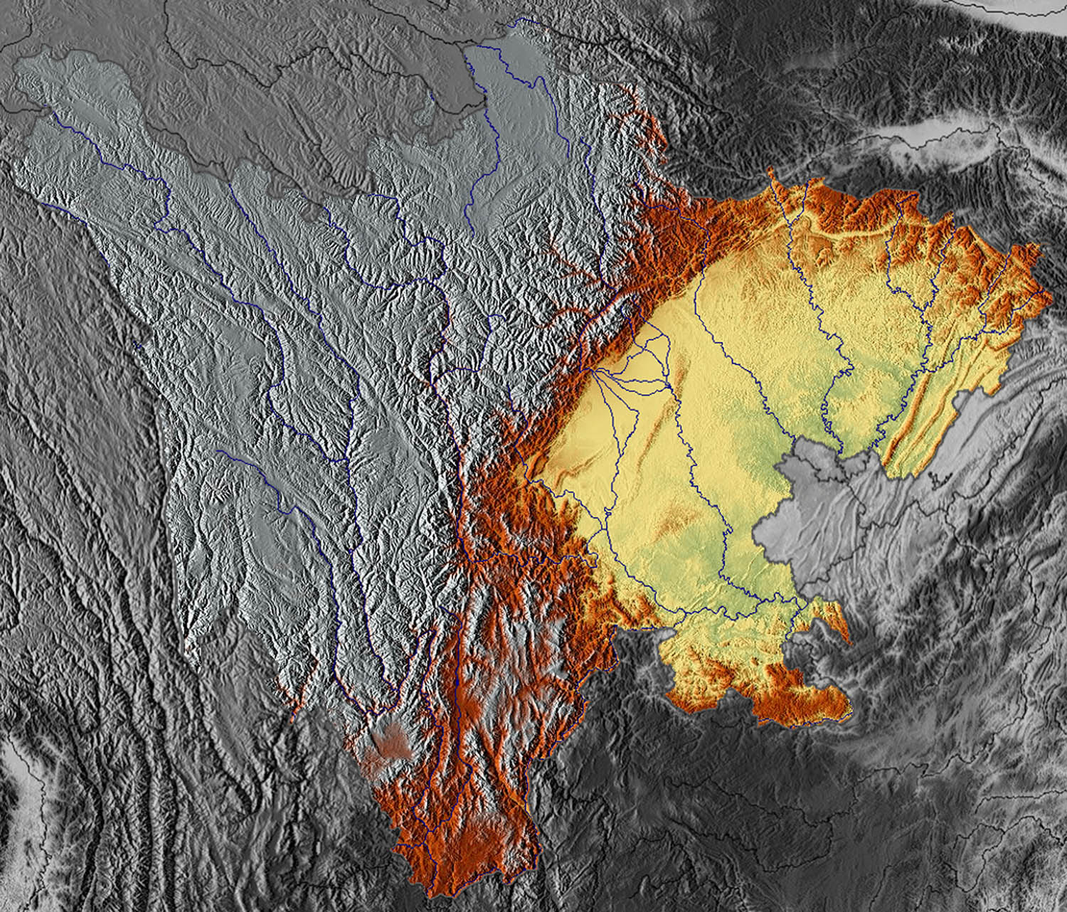 Figure 6 
                     Topographic map of Sichuan province. Note: Figure is sourced from the website: https://www.sohu.com/a/605452478_121124217.