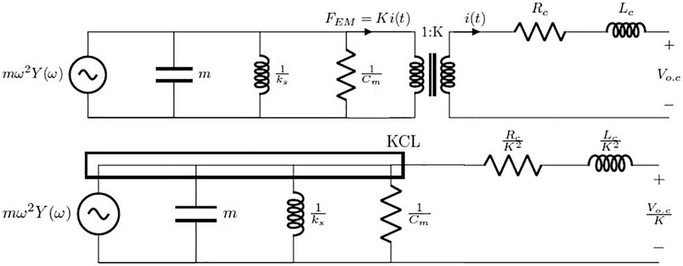 Figure 8: 
						Thévénin circuit for open circuit voltage.
					