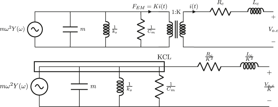 Figure 2: 
						Thévénin circuit for open circuit voltage.
					