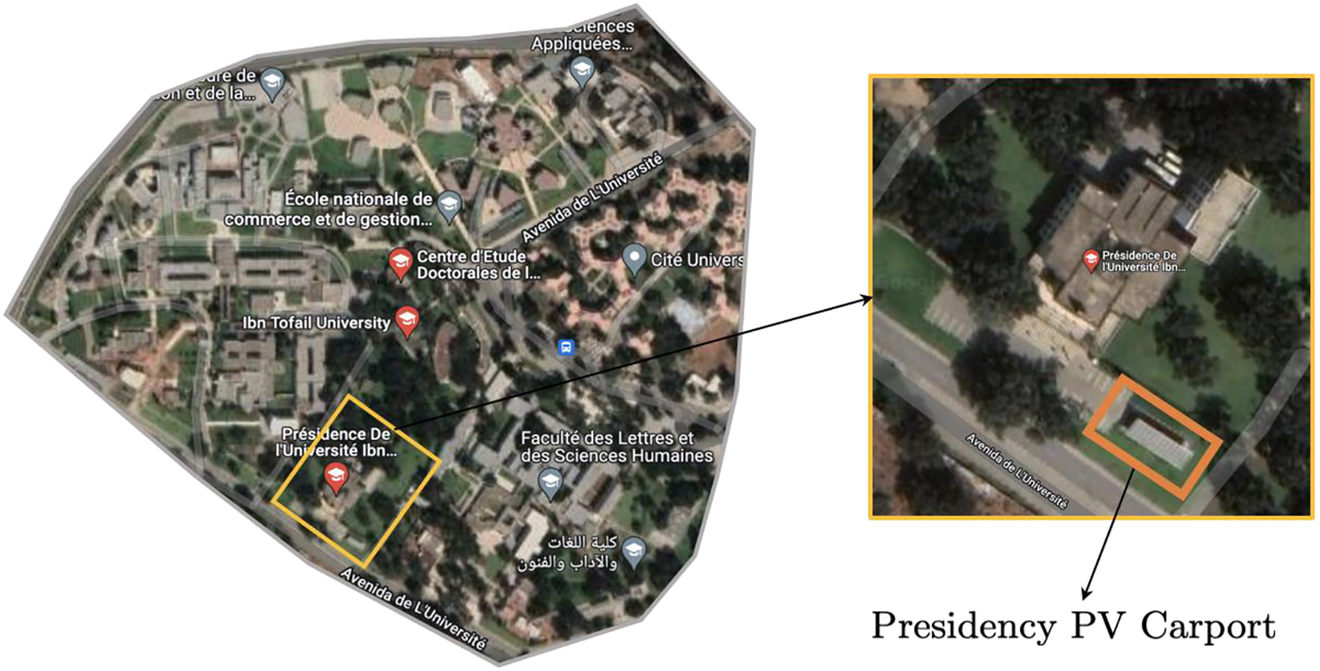 Figure 6:
University campus and the presidency PV carport.