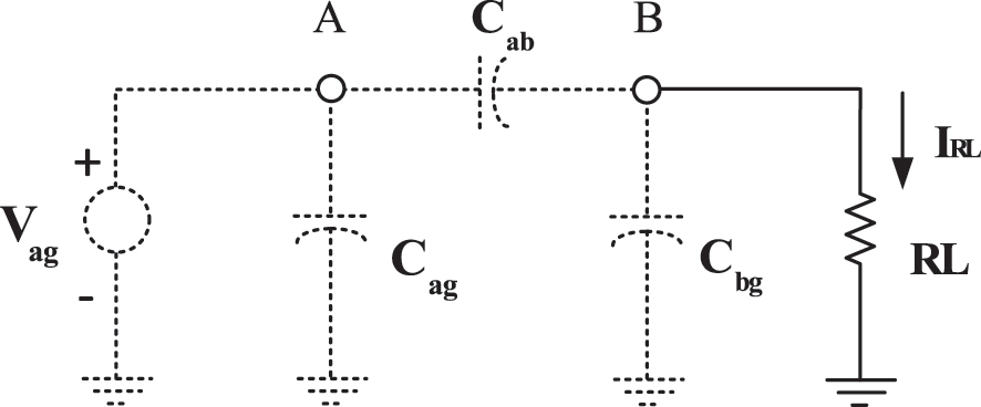 Figure 3: 
The equivalent circuit connected to load.
