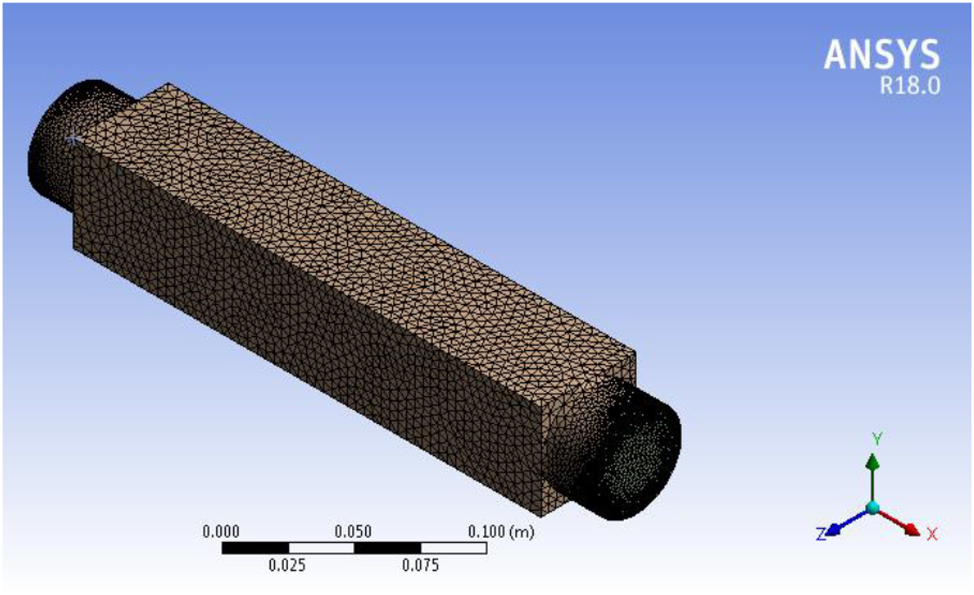 Figure 3: 
Meshed model.
