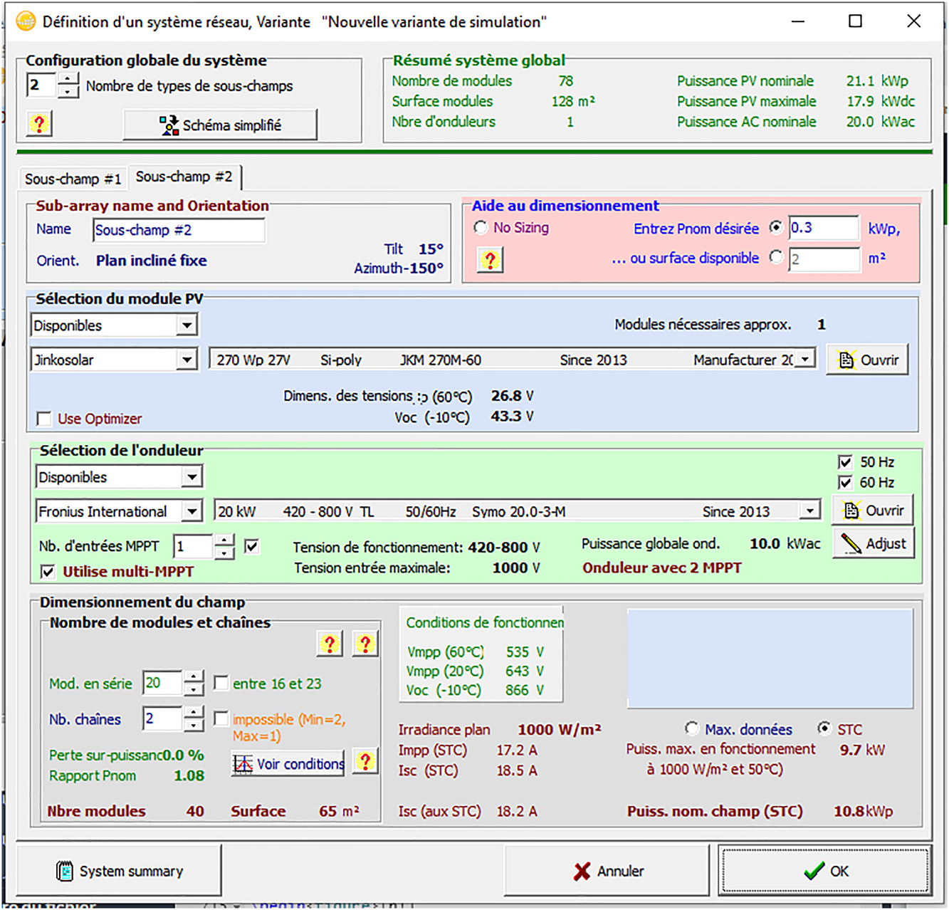 Figure 10:
PVSYST project design of the Presidency.
