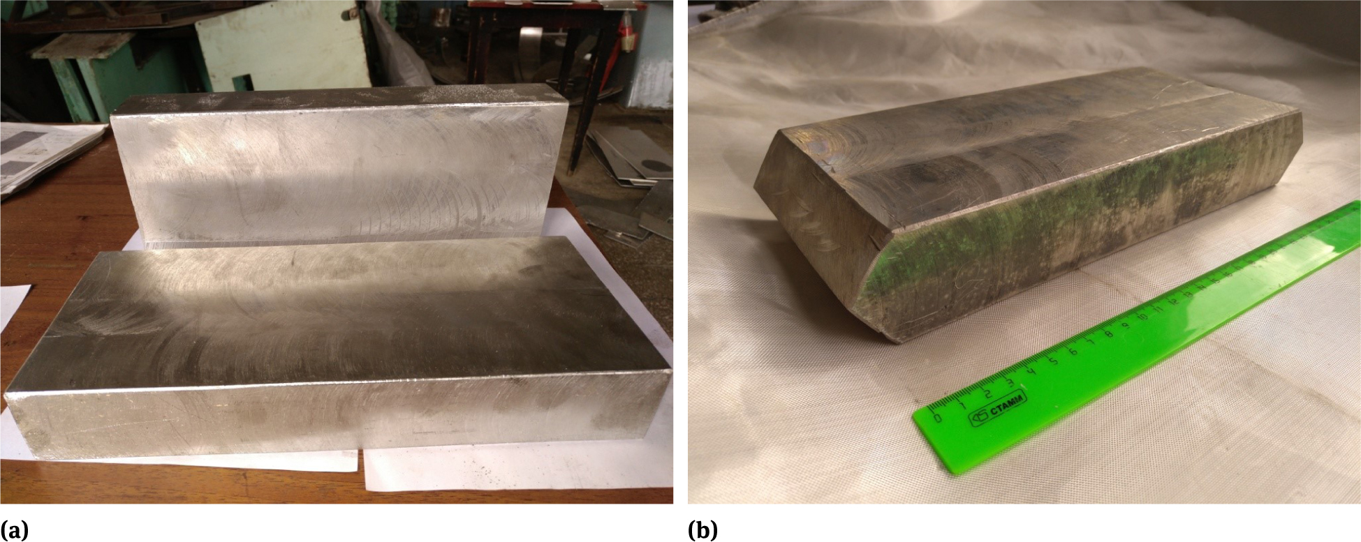 Figure 3 View of cast billets from the investigated alloys after milling
