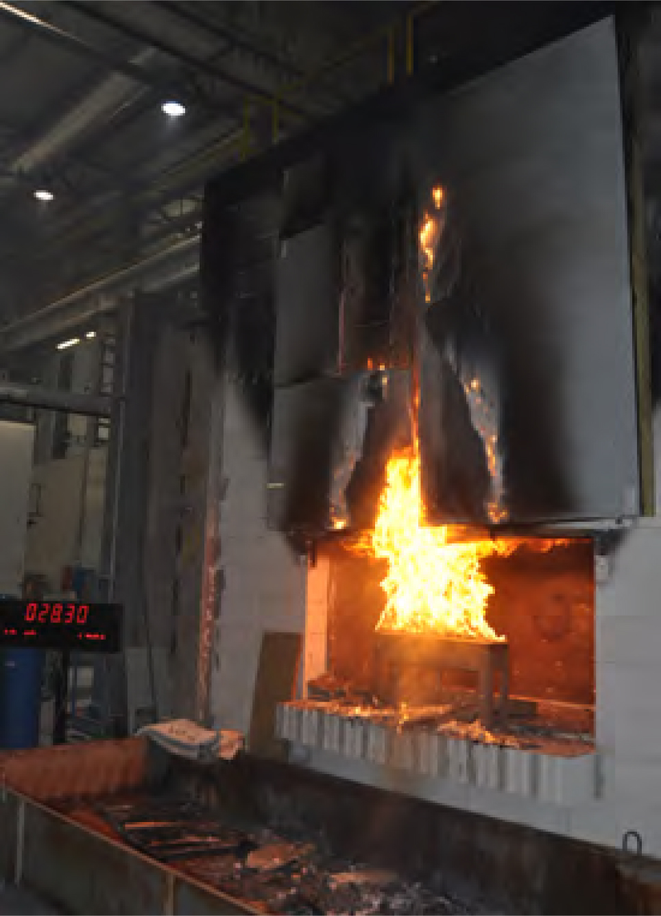 Figure 1 Example of fire test acc. to ITB procedure.