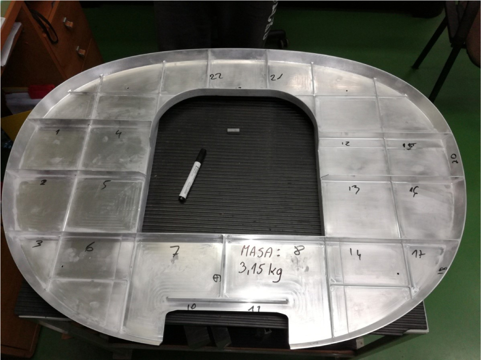 Figure 6 The measurement points layout (the part after finishing)