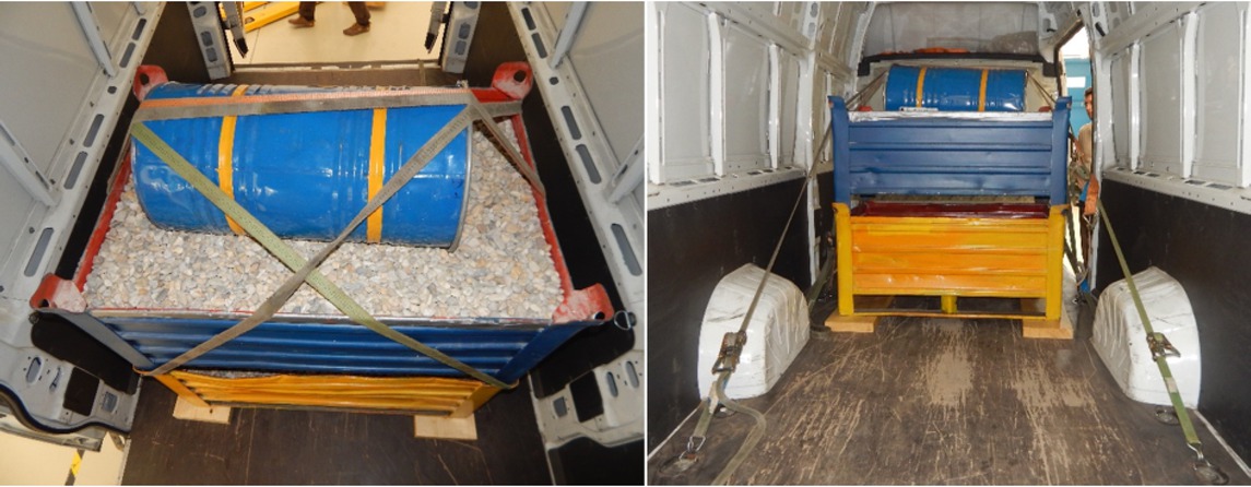 Figure 3 Securing of the 1000 kg load with high COG. Source: Authors