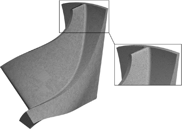 Figure 12 Mesh of the disc fragment
