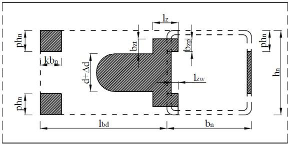 Figure 5 View of the laser made holes in bottom flange of chord