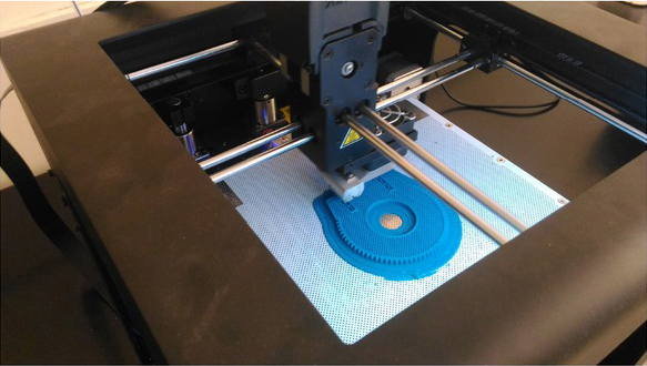 Figure 12 Printing of the worm gear under high settings