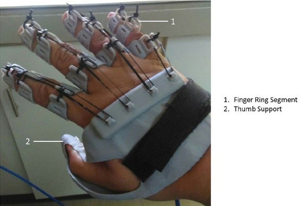 Figure 14 Finger ring segments and thumb support assembly