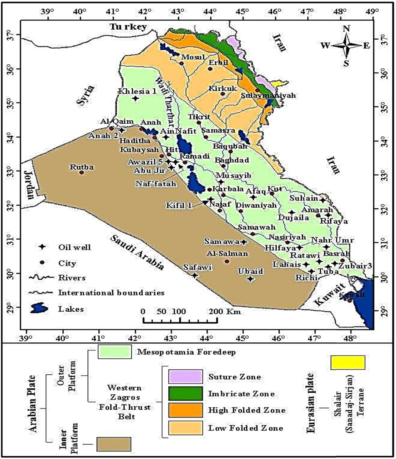 Figure 4 
               Tectonic map of Iraq.
            