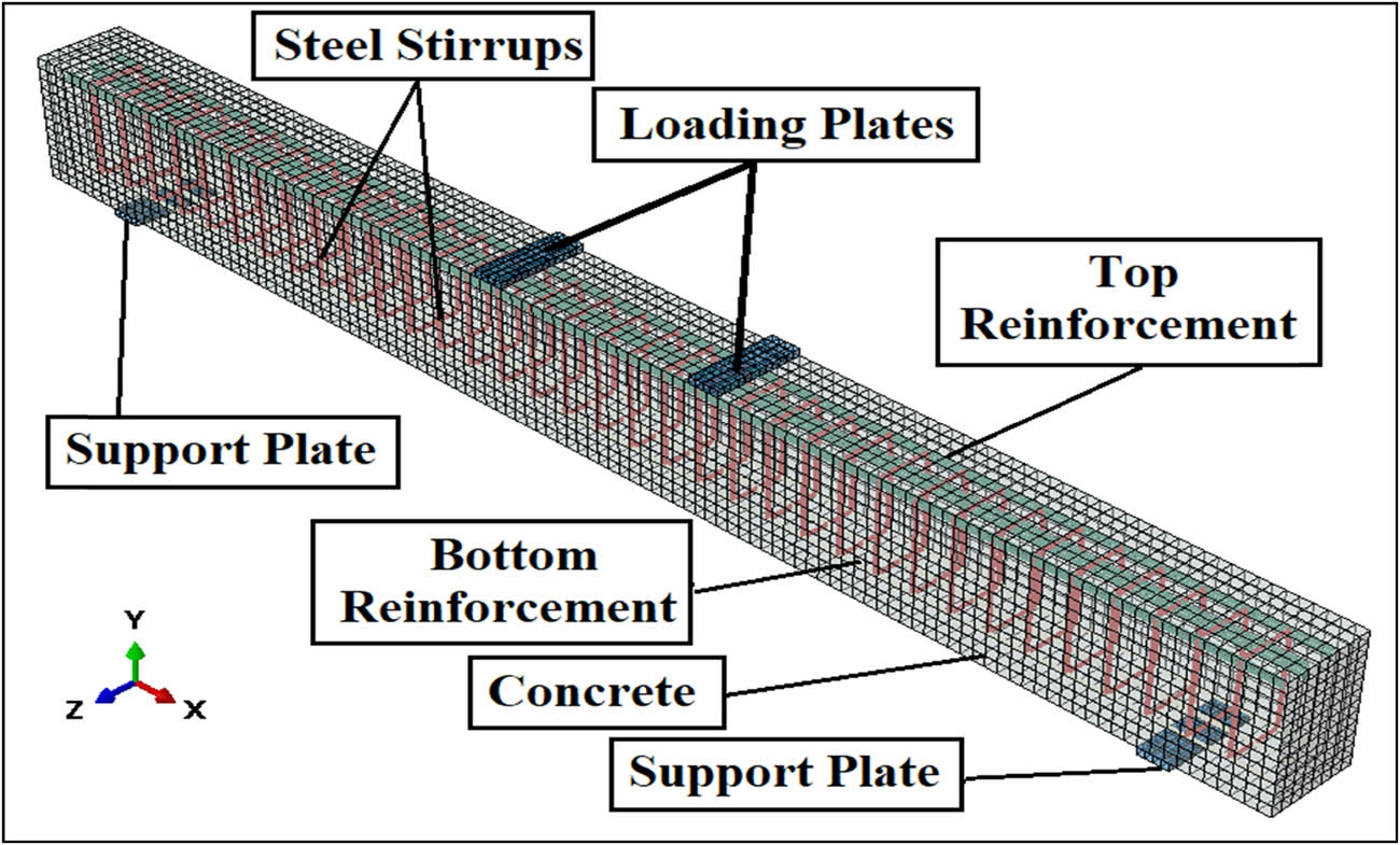 Figure 4 
                  Finite element meshed model.
               