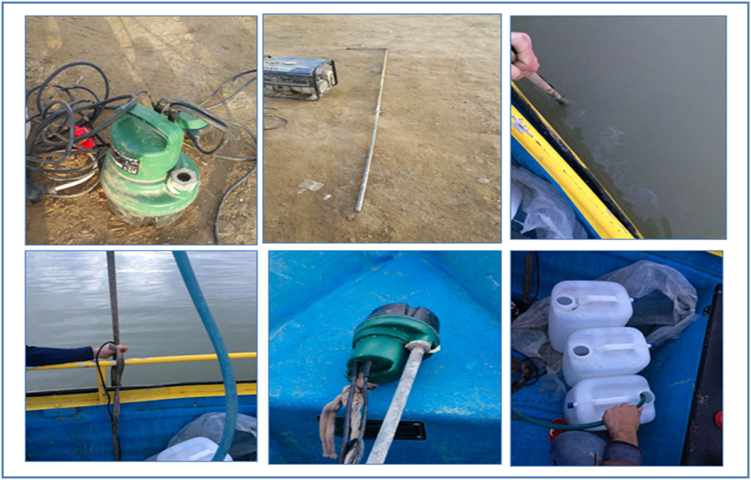Figure 1
The method of withdrawing samples of water at various depths.