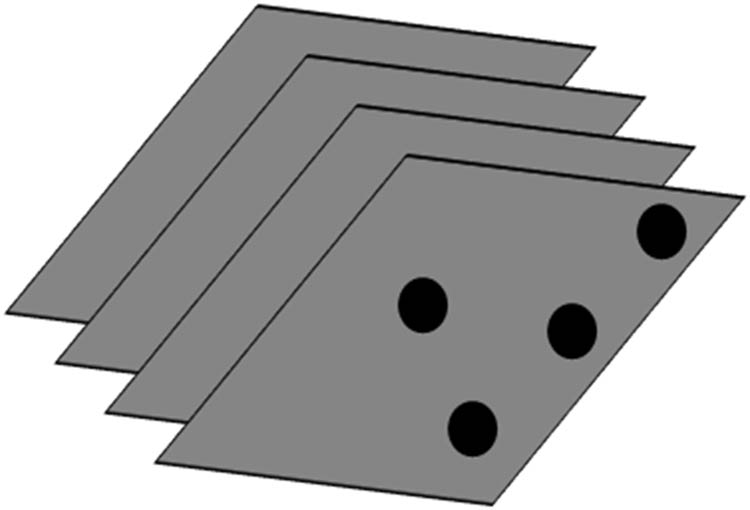 Figure 4
Expected distribution of microparticles in the lamella phase of LLDPE.