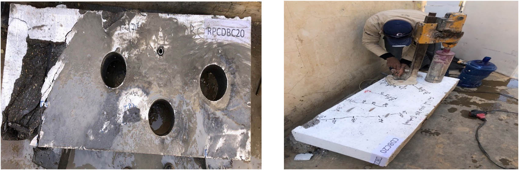 Figure 5 
               Taking drilling core samples.
            