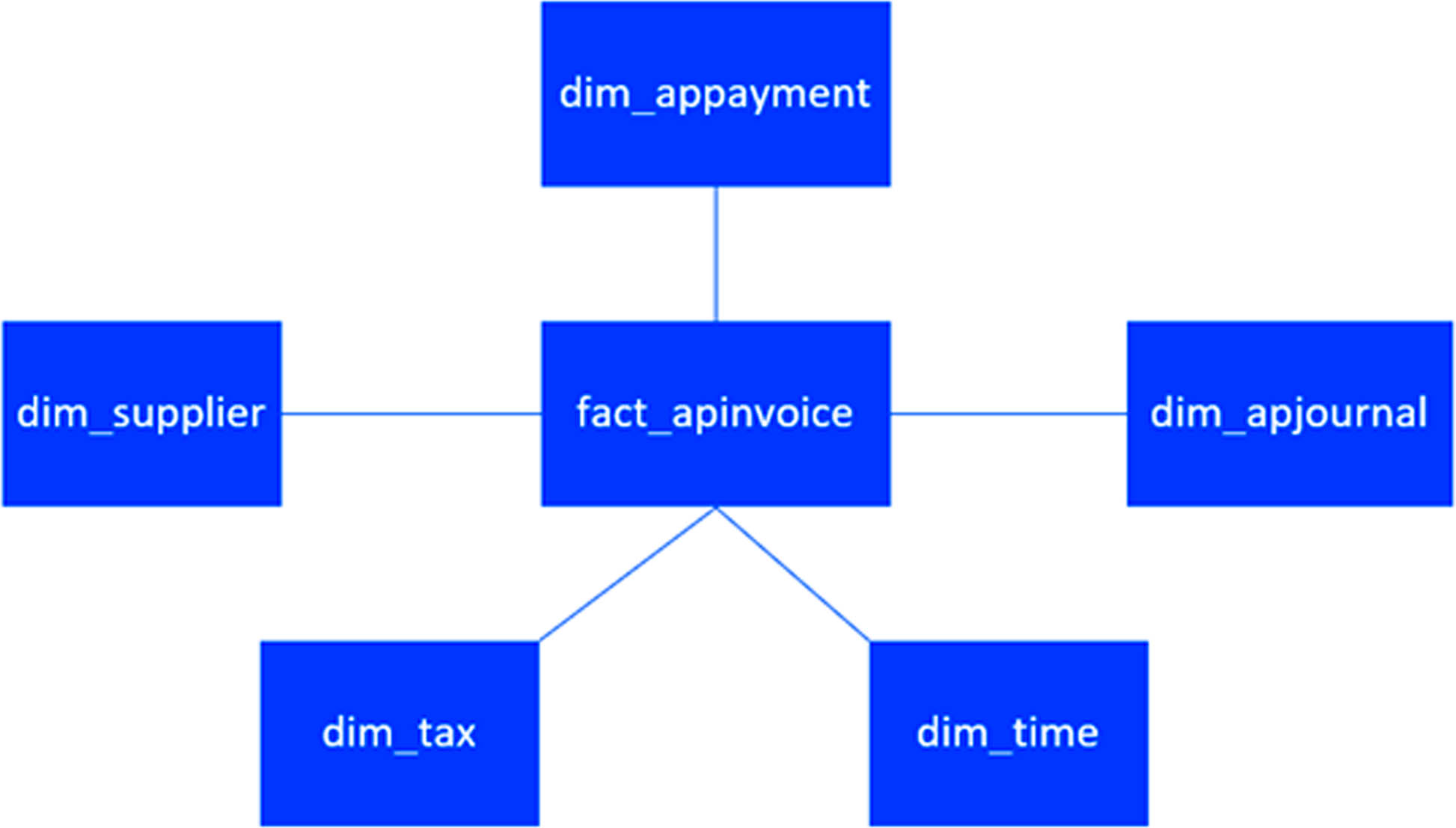 Figure 5 
                     The star scheme of payable account module.
                  
