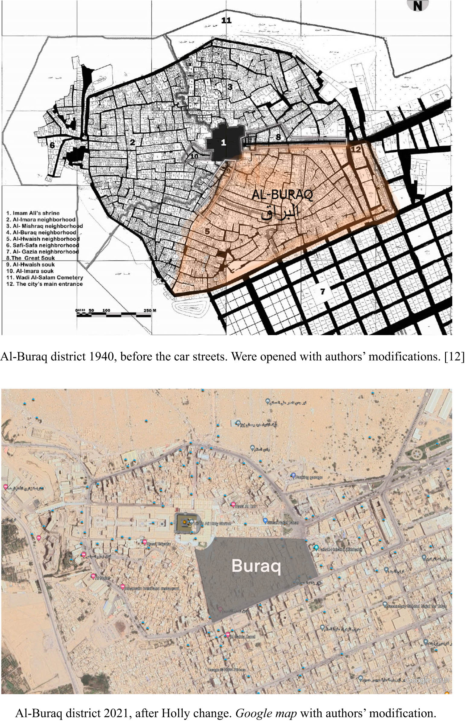 Figure 2 
                  Al-Buraq district 1940 till.
               