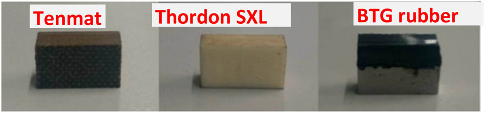 Figure 9 
                  Block specimen materials [23].
               