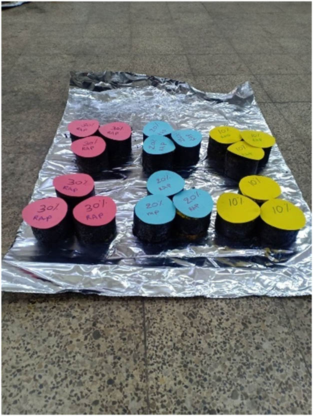 Figure 4 
                  Samples prepared with RAP.
               