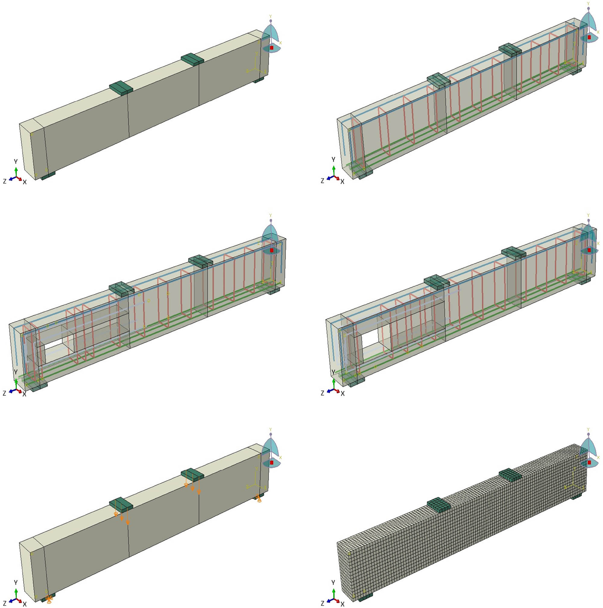 Figure 3
Simulation RC beams using ABAQUS.