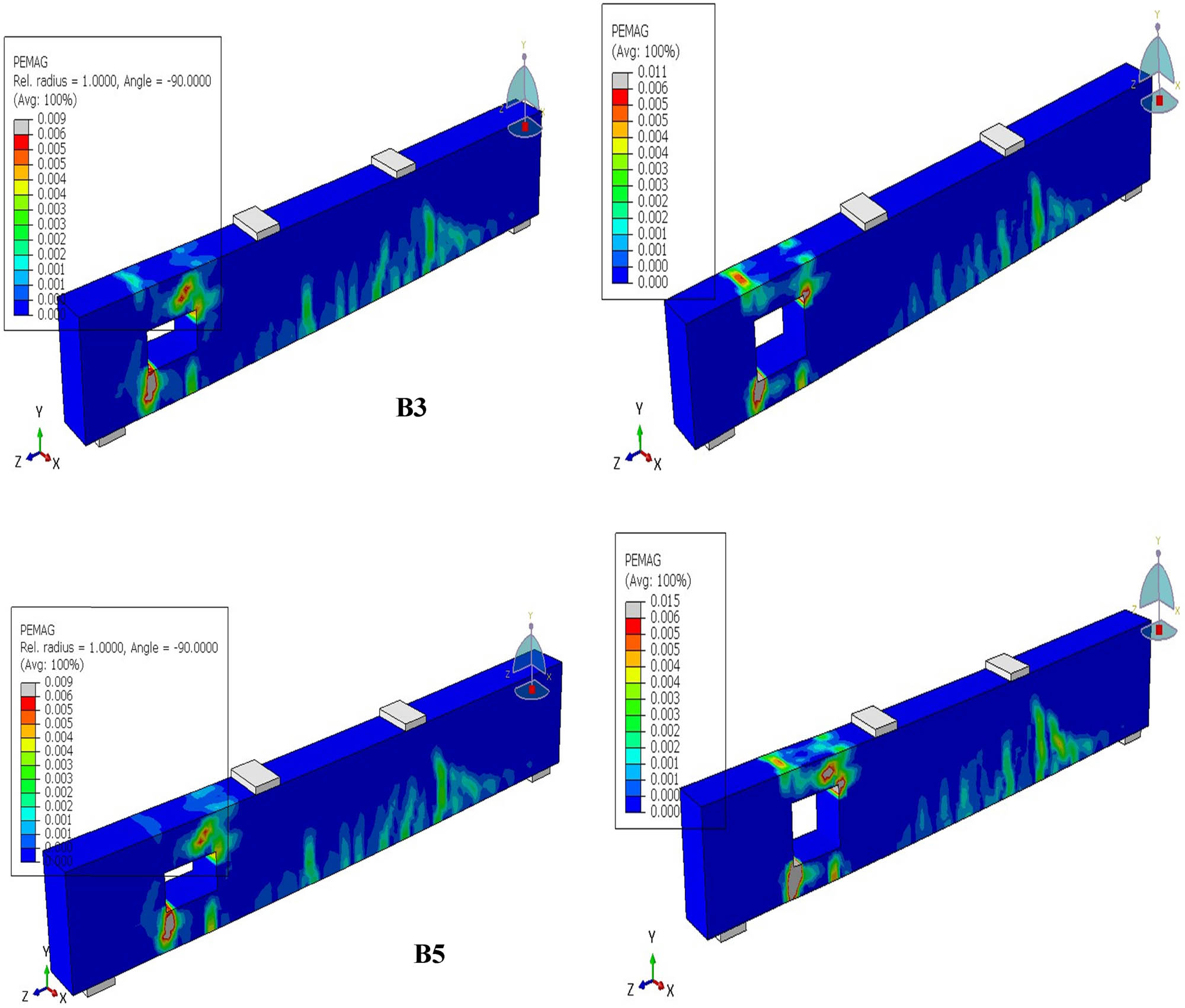 Figure 8
FE model crack propagation.