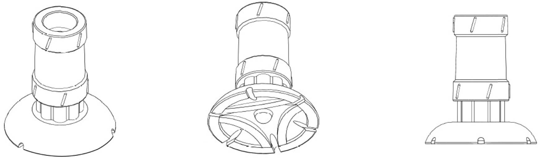 Figure 11 
               Drawing of the cap in three positions. Source: ITS.
            