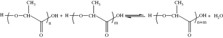 Scheme 1 Lactic acid polycondensation scheme (8).