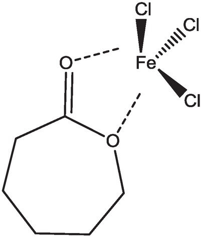 Scheme 1 Coordination between ε-caprolactone and FeCl3.
