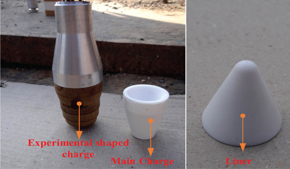 Figure 1 Photograph of the shaped charge with a diameter of 40 mm.