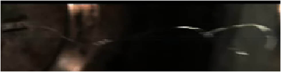 Figure 7 Motion trajectory of a meltblowing fiber.