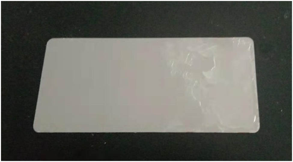 Figure 2
Fragmentation of waterborne PU paint sample after one freeze–thaw cycle.