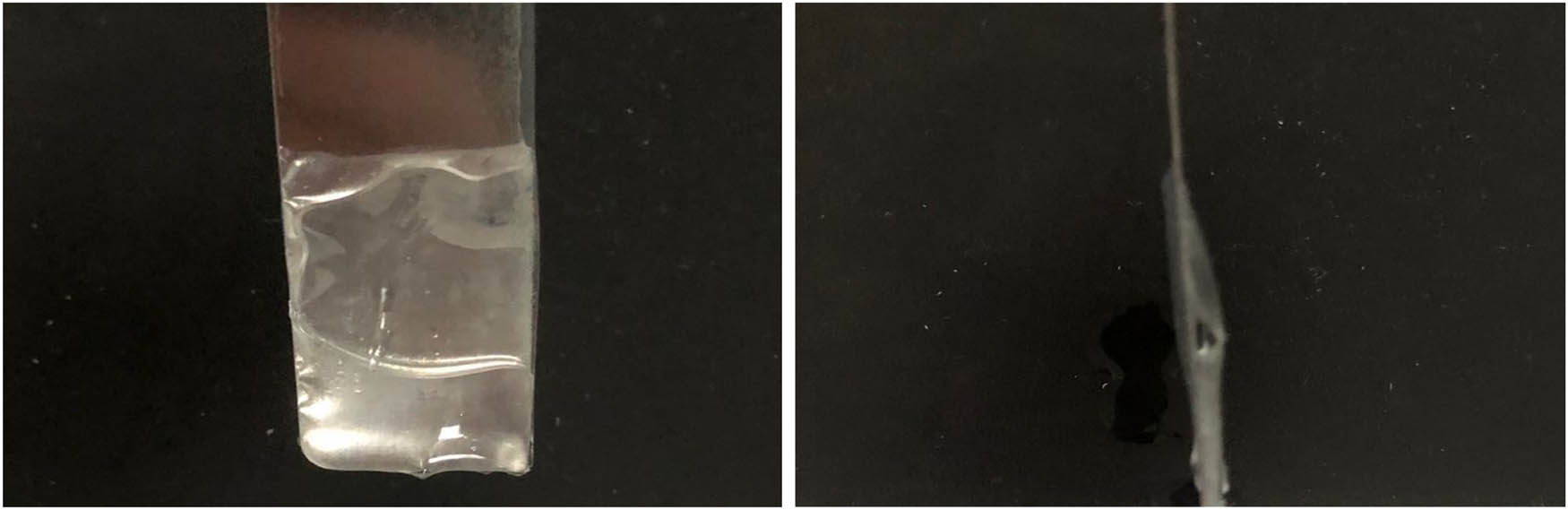 Figure 3
Peeling and blistering of waterborne PU paint sample in the corrosion resistance test.