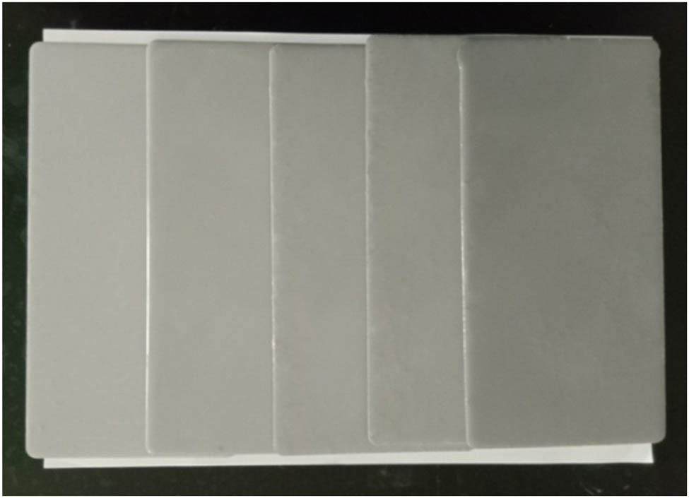 Figure 11
Pencil hardness test samples for the thermal reflective coating.