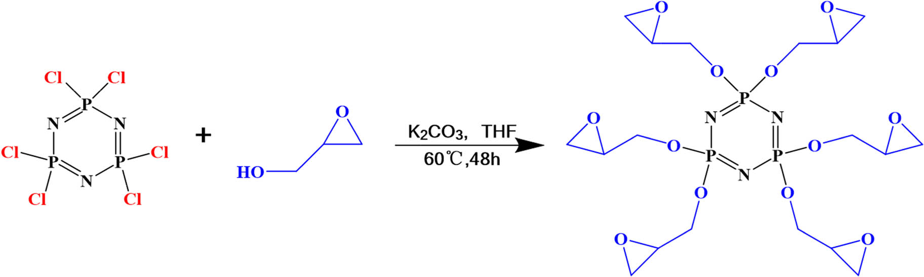 Scheme 1 
                  The synthetic route of HCCP-EP.