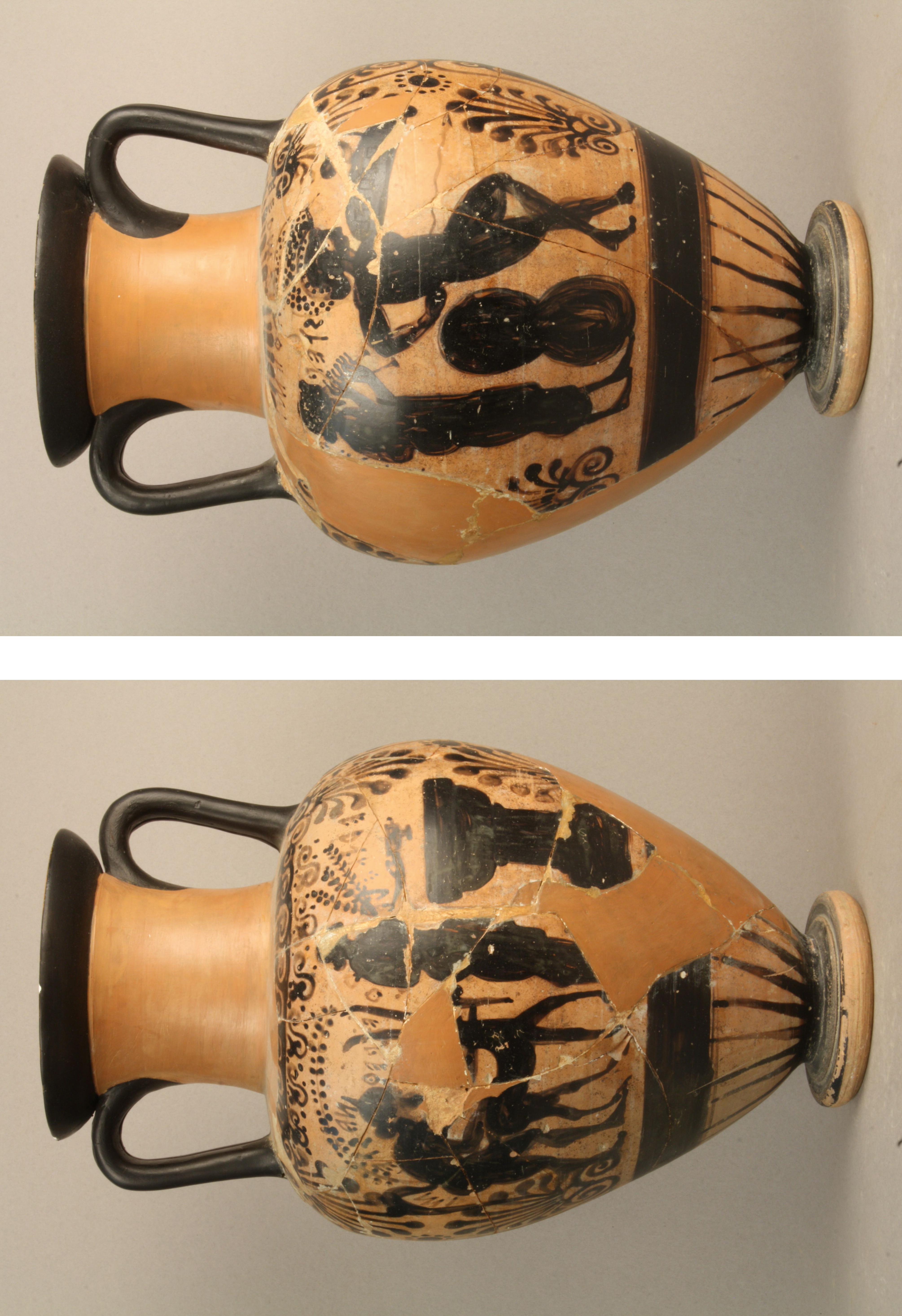 Fig. 13 Amphora from Camporsevoli, Dresden ZV 1653/Chianciano Terme. Sides A and B. Photo © Skulpturensammlung, Staatliche Kunstsammlungen Dresden.