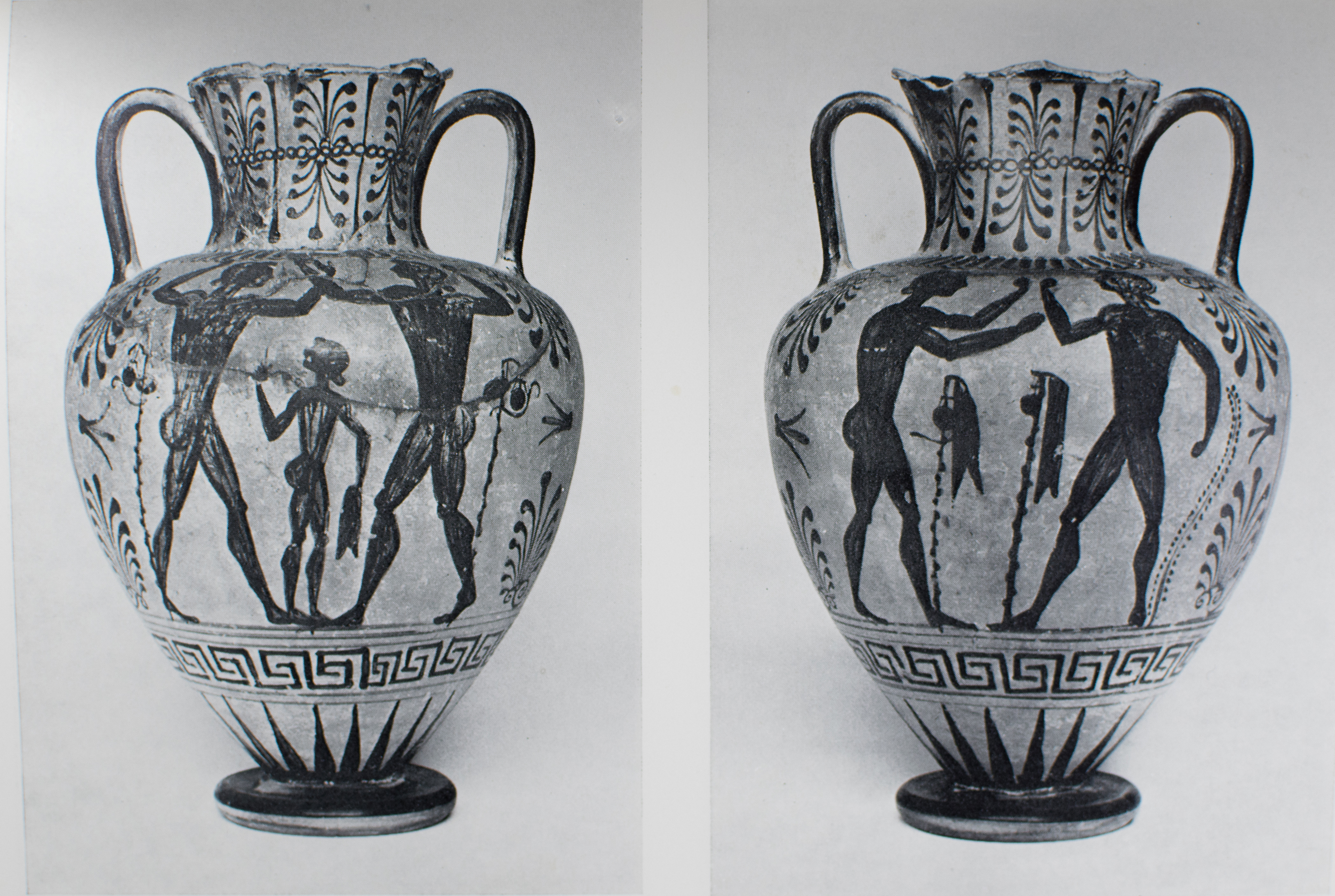 Fig. 22 Etruscan silhouette-style amphora, Tarquinia 2432. After Ginge 1987.
