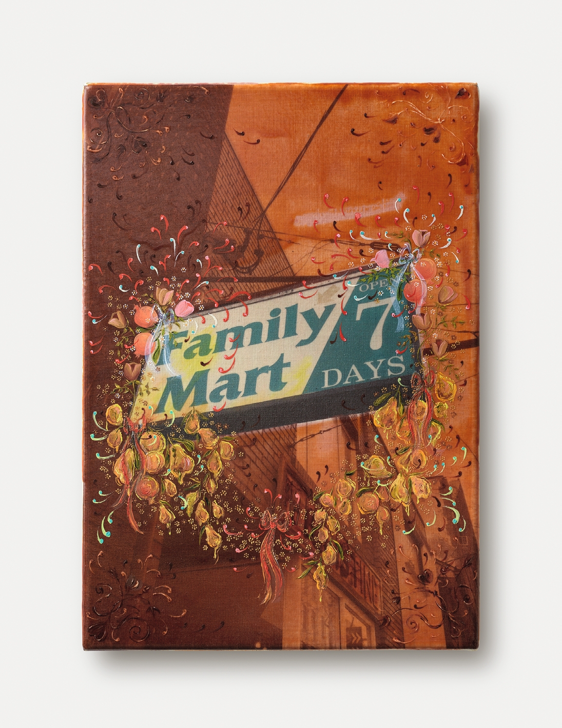  Family Values, 2023
Inkjet transfer, varnish and oil on canvas
30 × 21 cm
Courtesy of the artist.
Photo: Gunter Lepkowski
