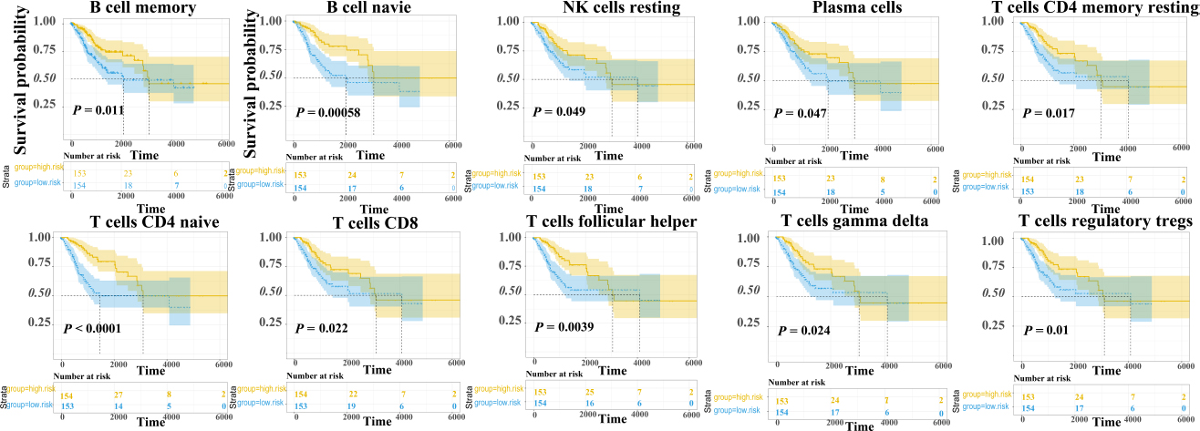 Fig. 1
Survival curve of immune cell score