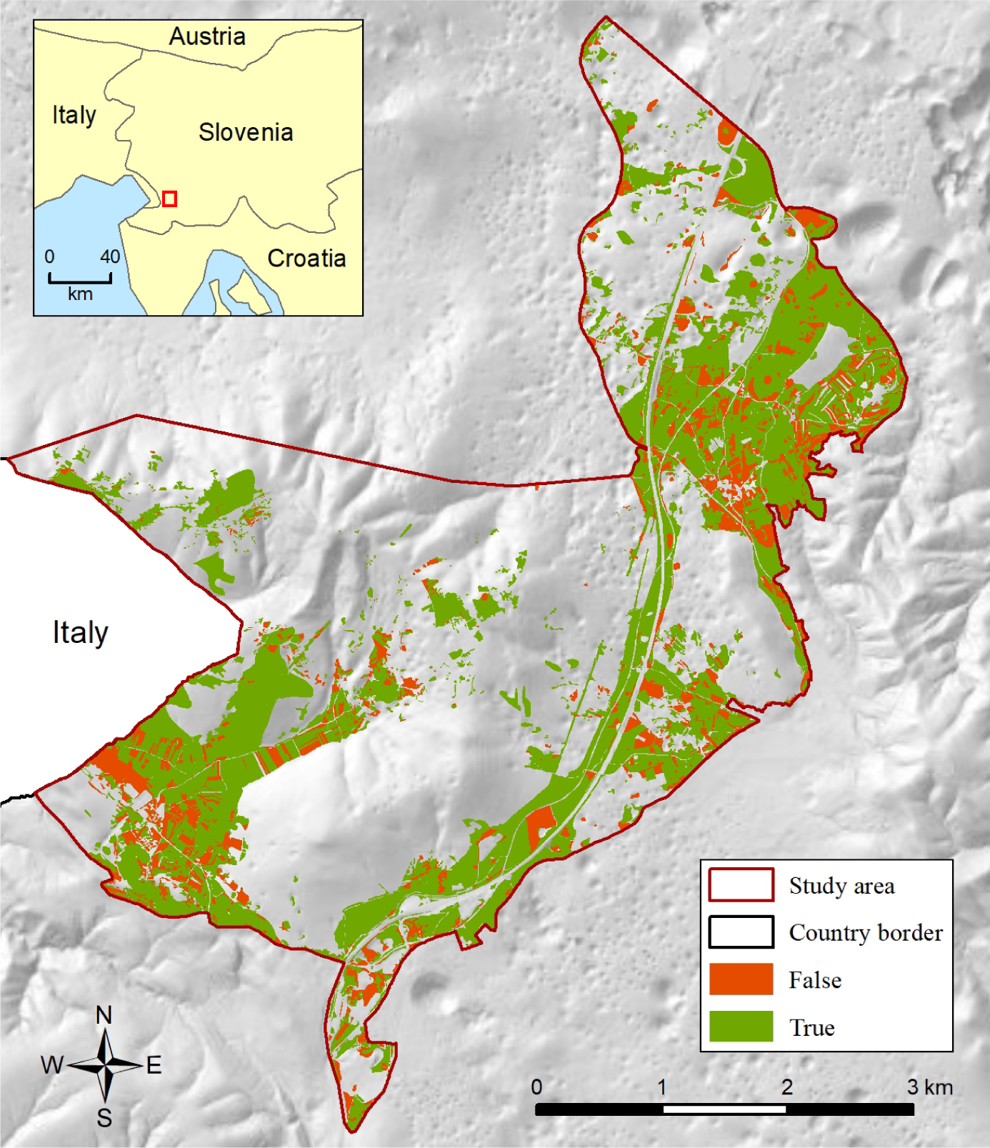 Figure 5 Classification success of modelling at HTS habitats level. Only patches included in the analysis are presented.