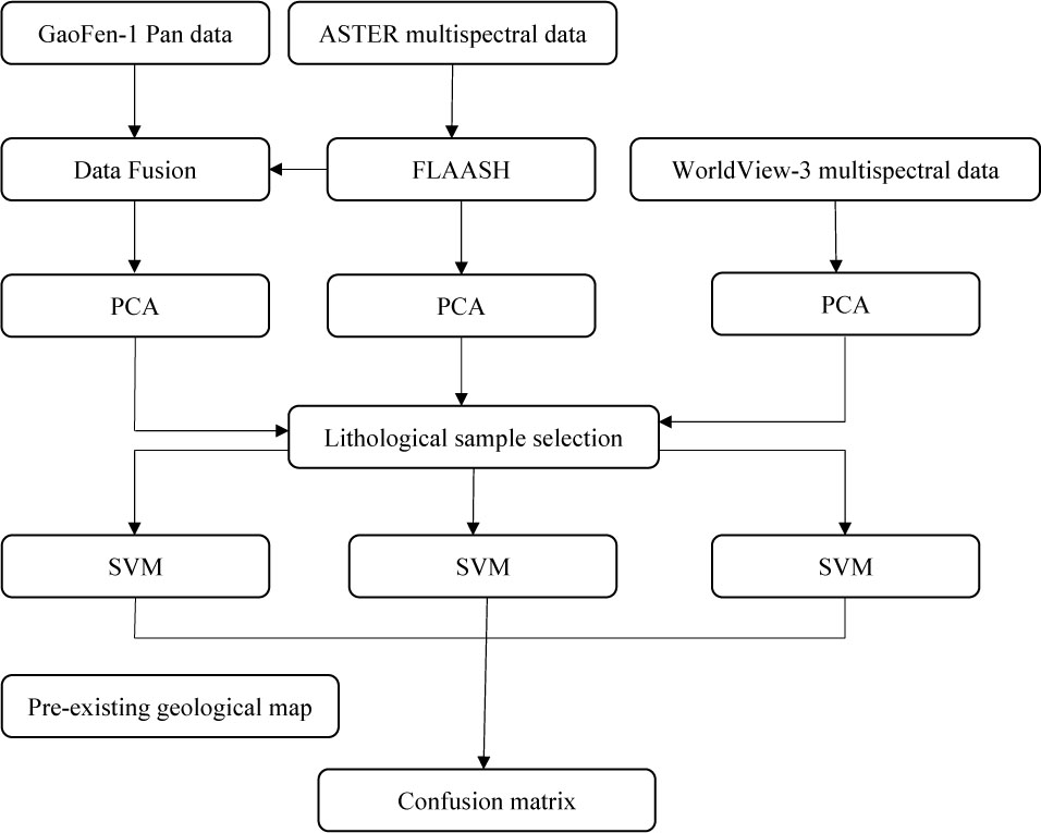 Figure 3 The flow chart of the data processing methods