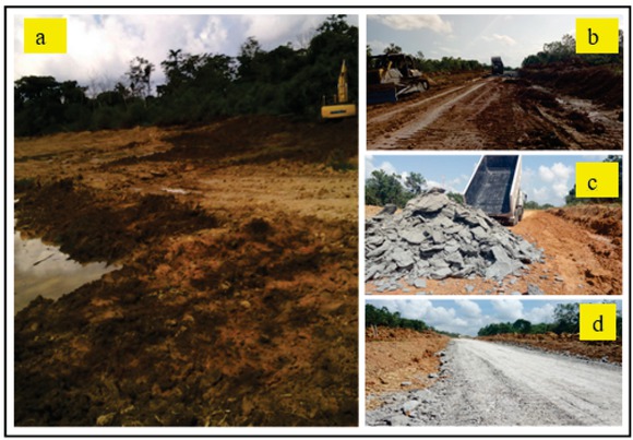 Figure 11 Preparation of connecting road from pit to phase 4 “layering road”.