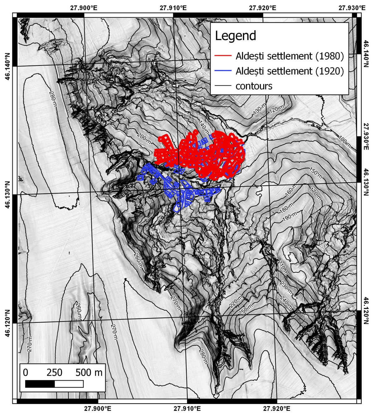 Figure 4 Cartographic representation of the Aldești settlement.