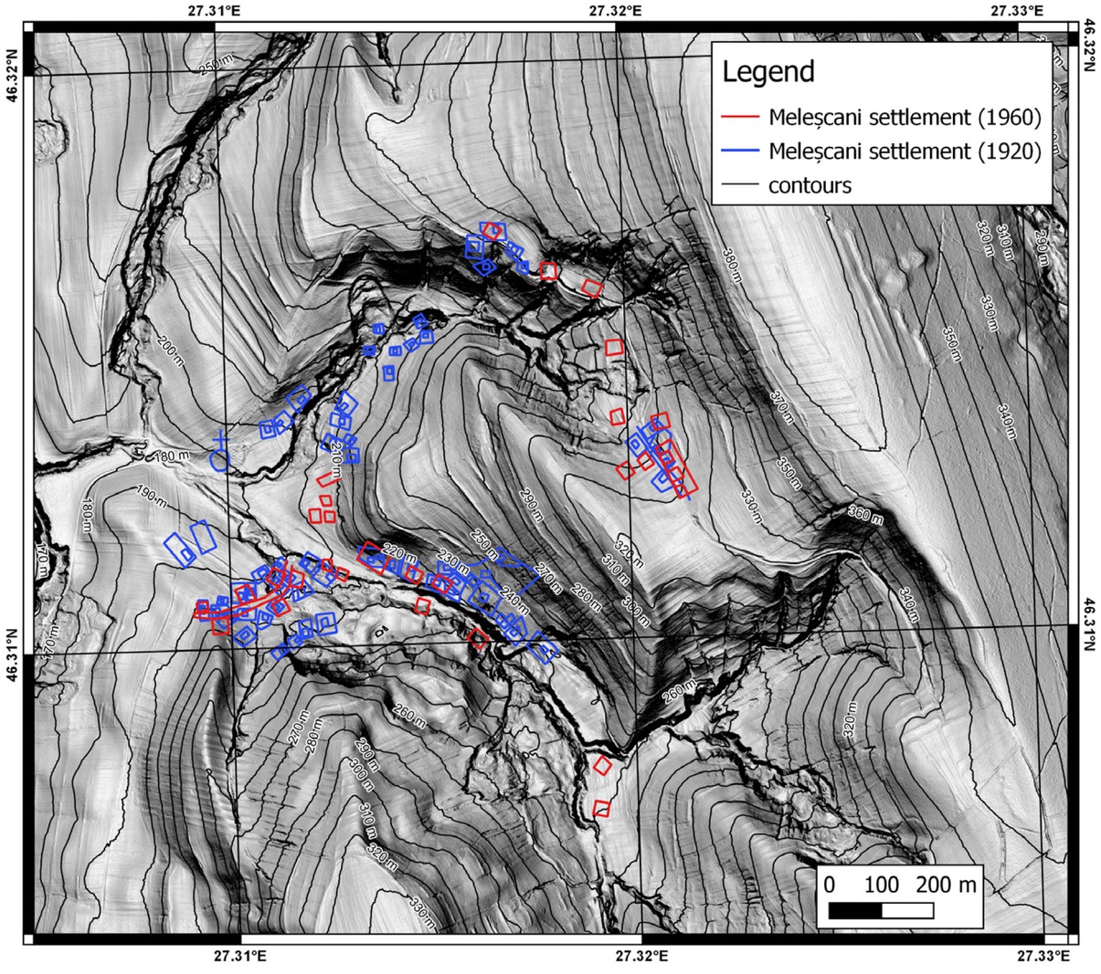 Figure 6 Cartographic representation of the Meleșcani settlement.