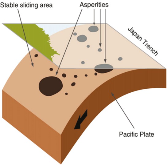 Figure 1 Schematic illustration of asperities and stable sliding given by Hasegawa et al. [16].
