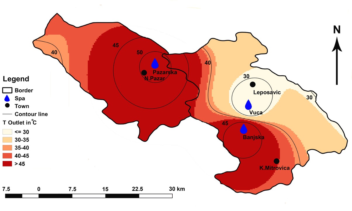 Figure 4 Spas with outlet dispersions of temperatures.