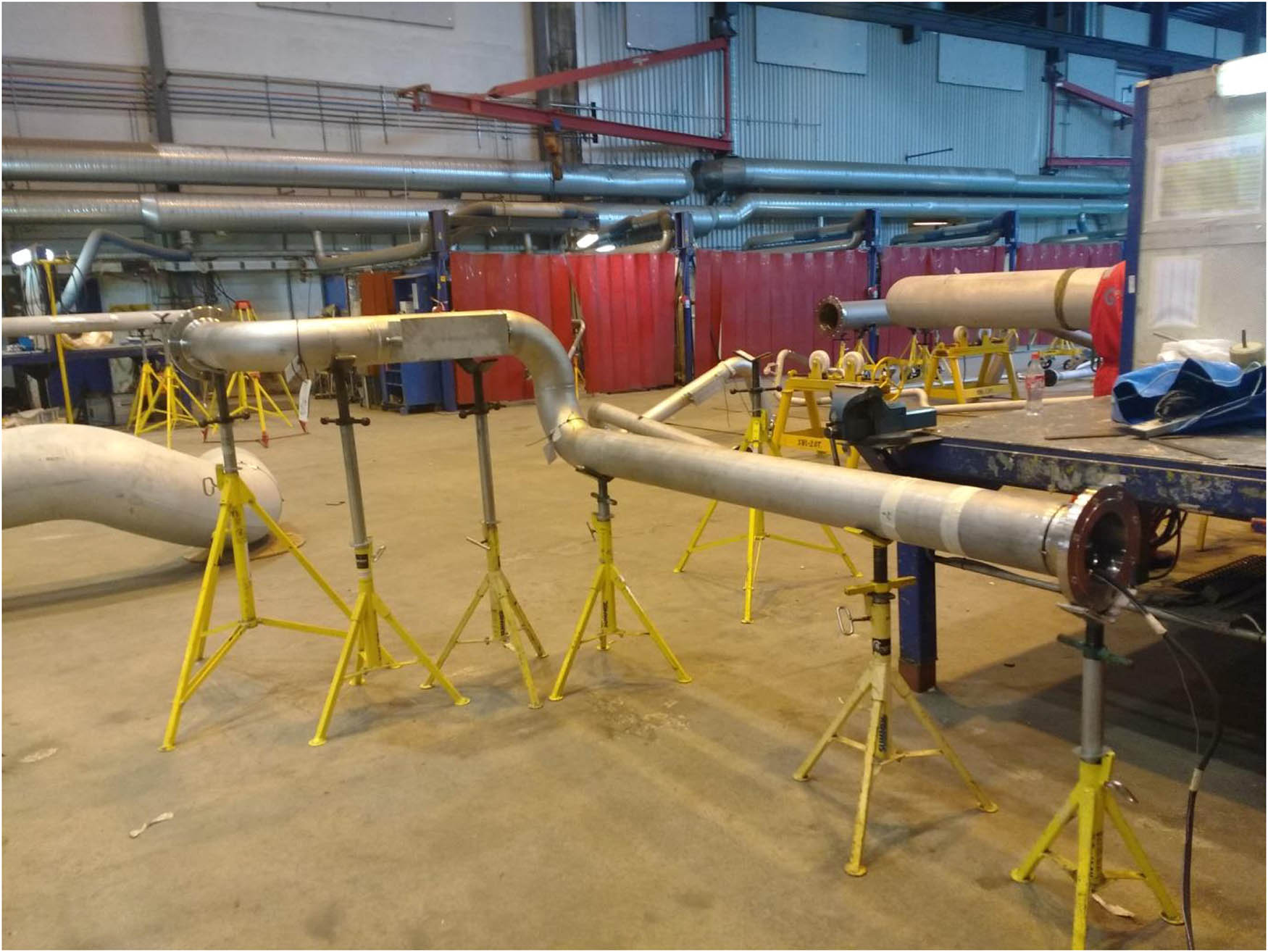 Figure 2 Pipe spools under construction.