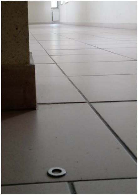 Photograph 3 The method for stabilisation of control points inside the skyway.