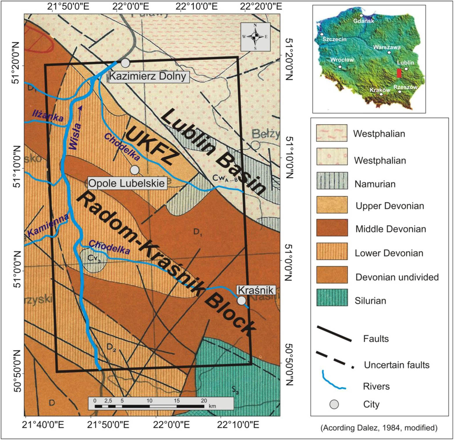 Figure 1 Study area location and geological setting.