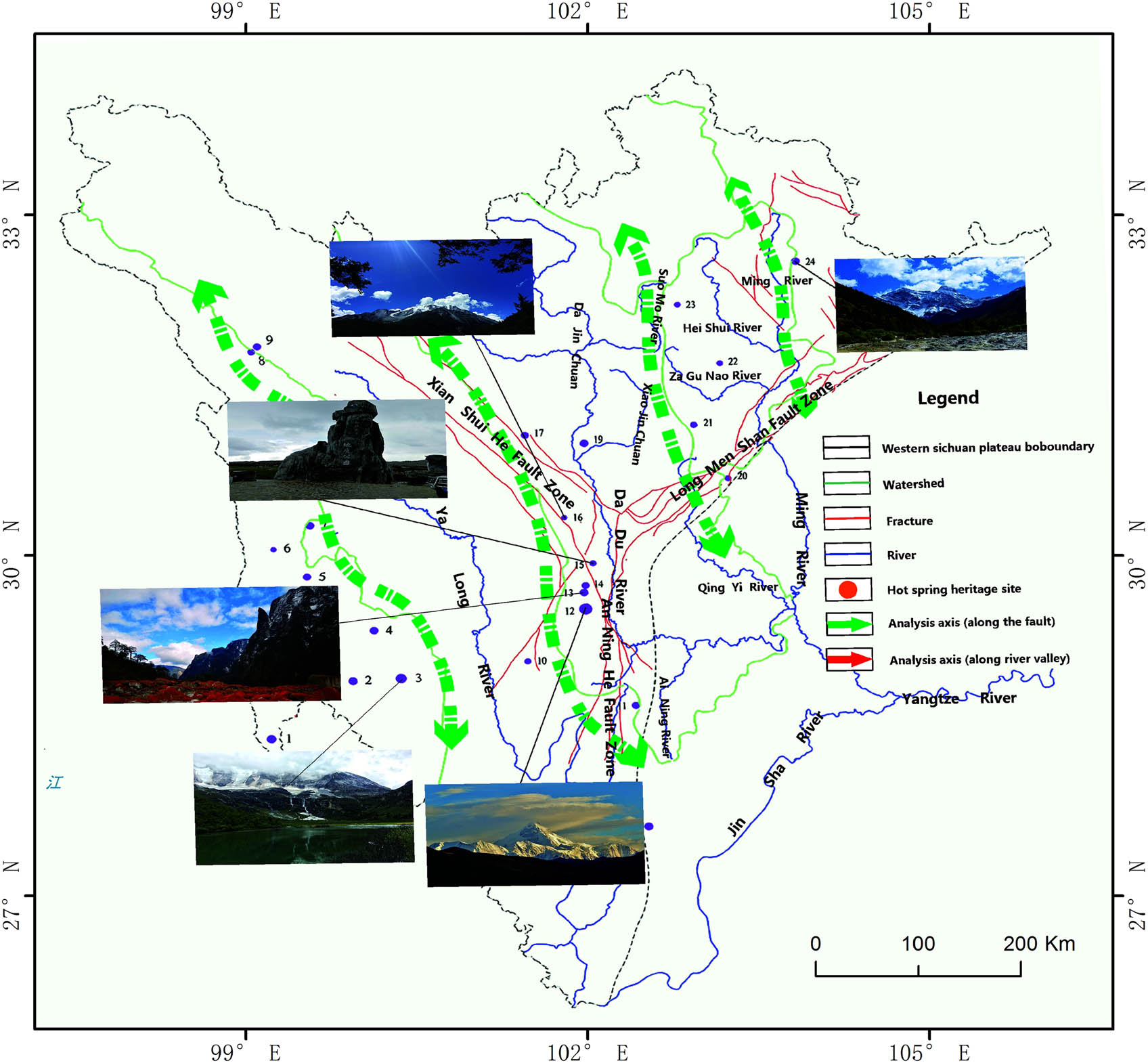 Figure 4 Analysis of the distribution of glacial geological relics.